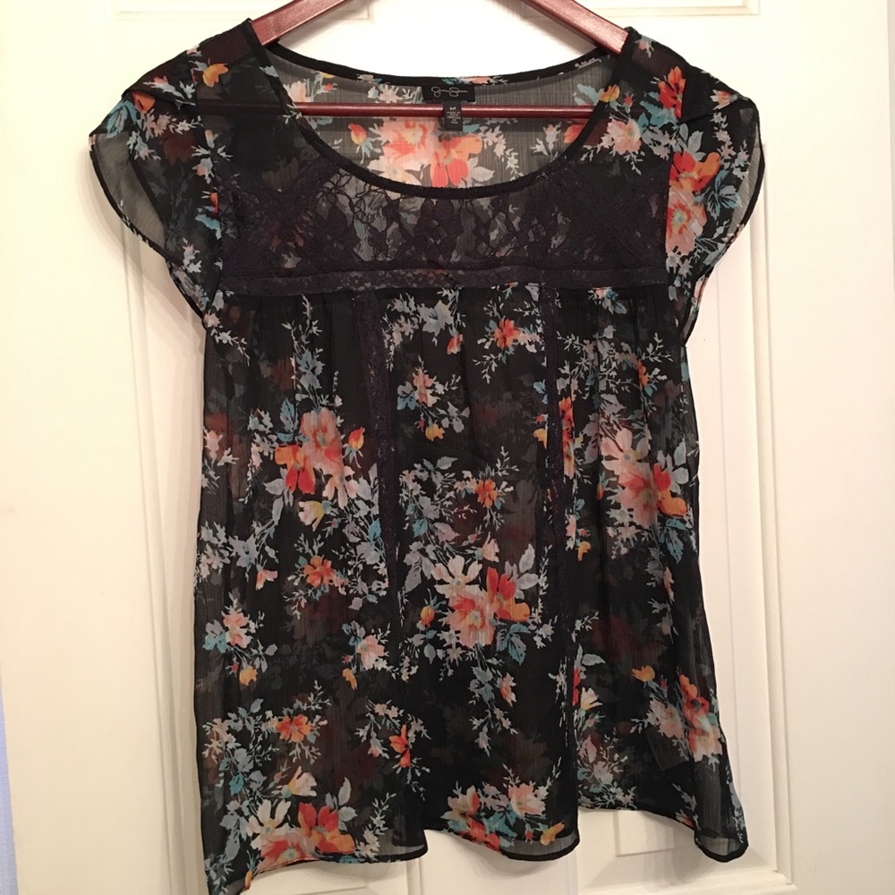 Jessica Simpson Floral, lace top